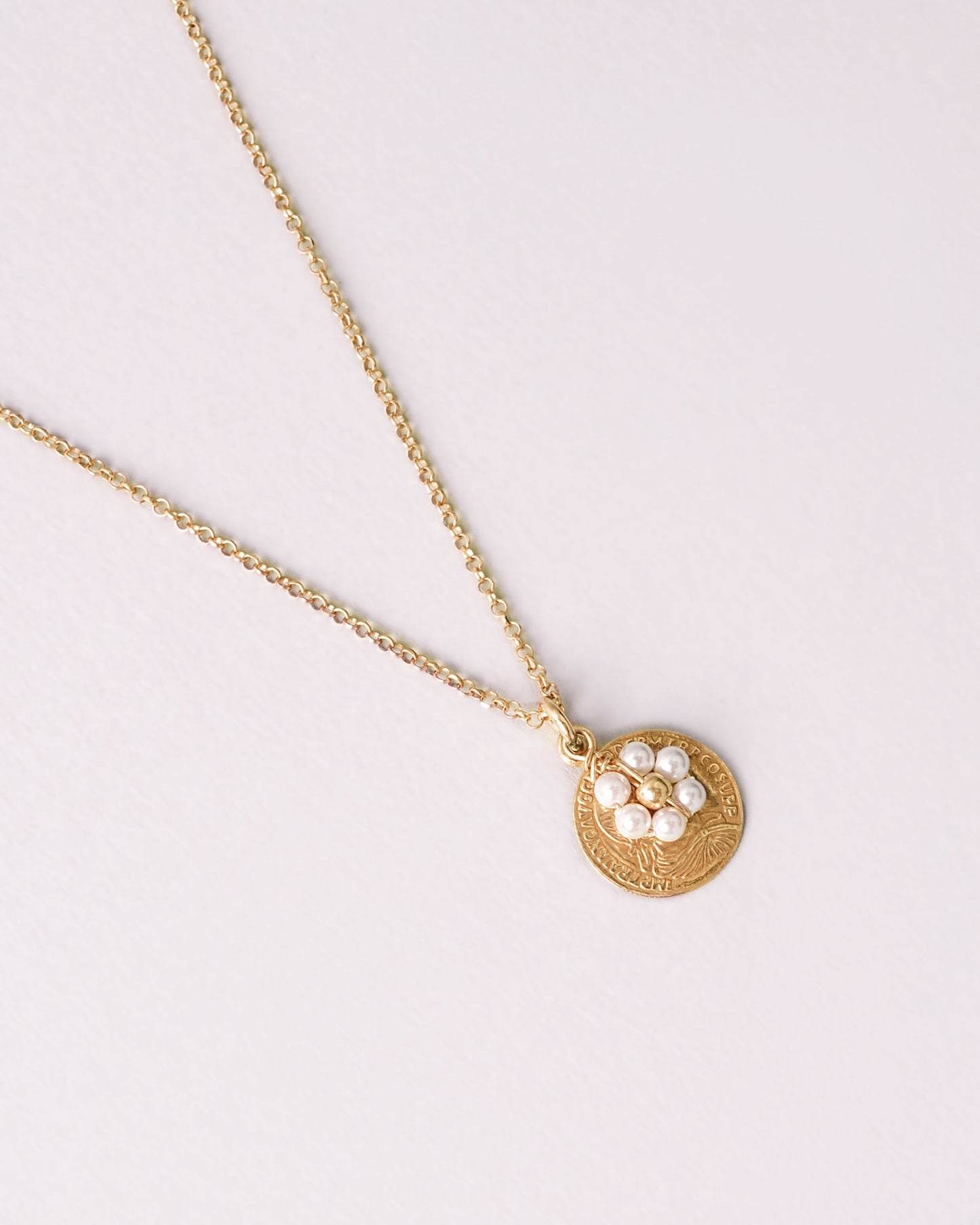 Collana Denario Argento placcato oro