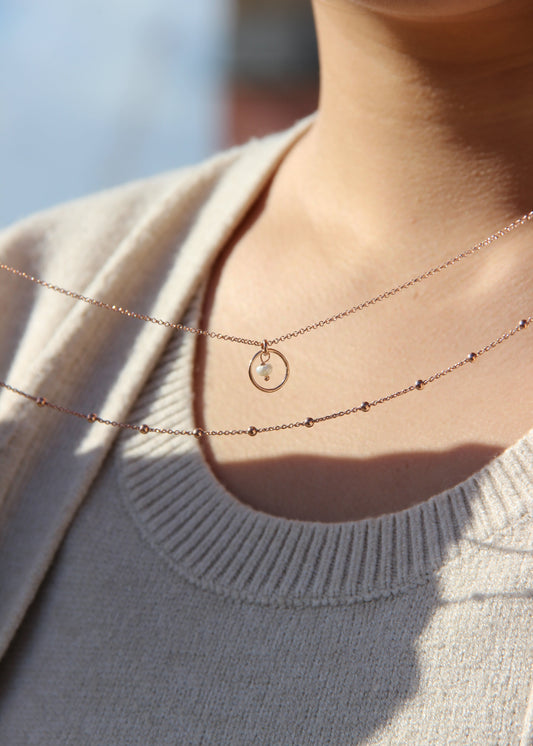 Collana Saturno Argento 925 e pietra dura
