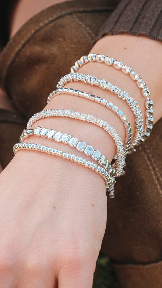 Bracciale sassolini in argento