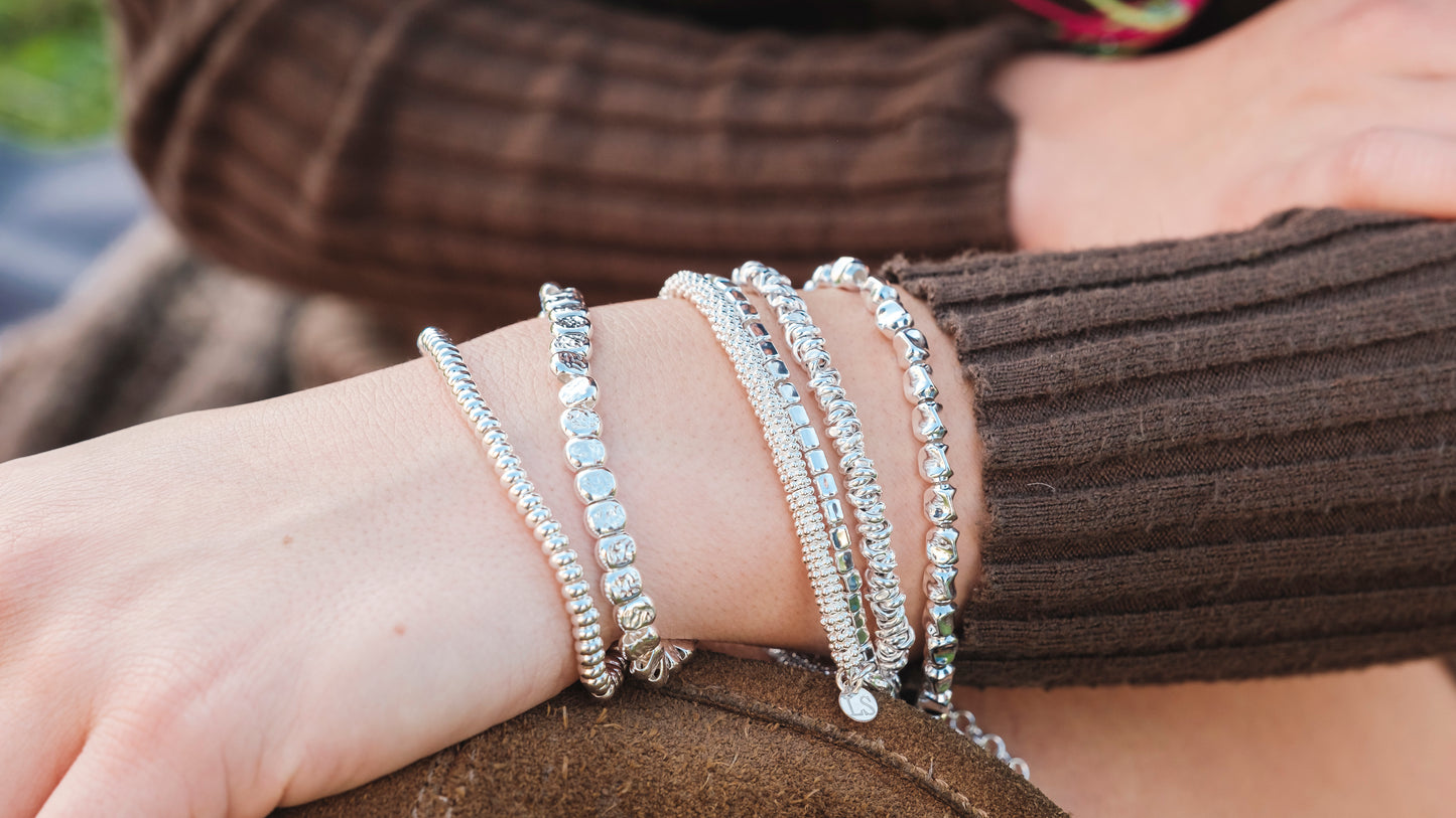 Bracciale sassolini in argento