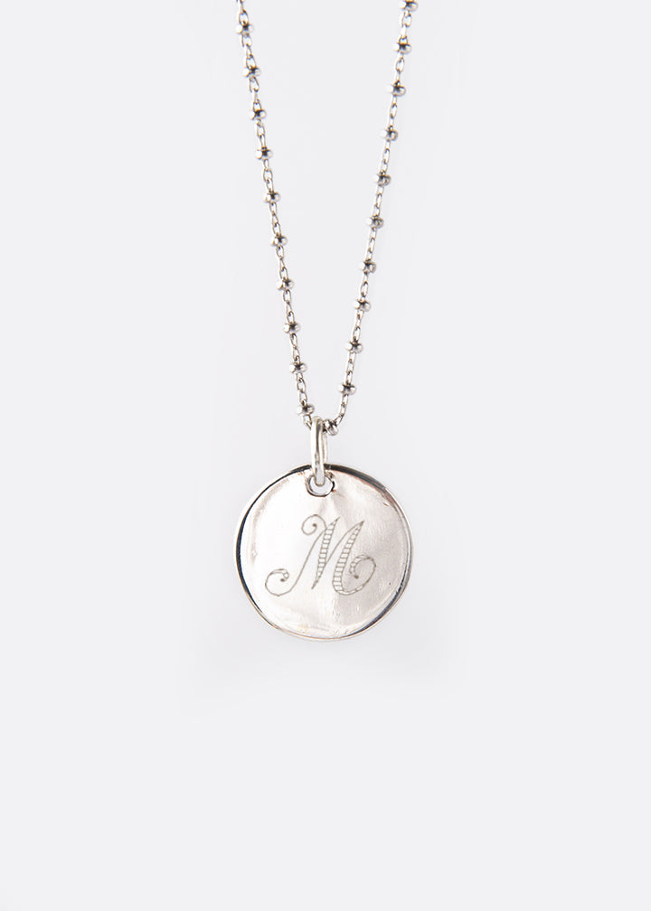 Collana medaglia con incisione