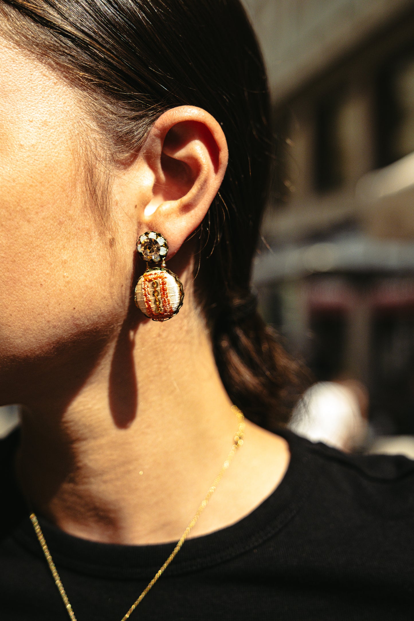 Metropolitan Earring - Genoa Pink Flower