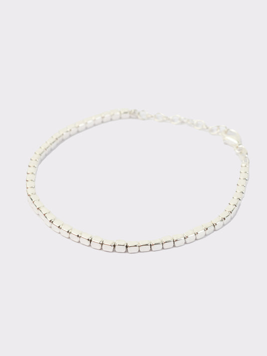 Bracciale argento a cubetti