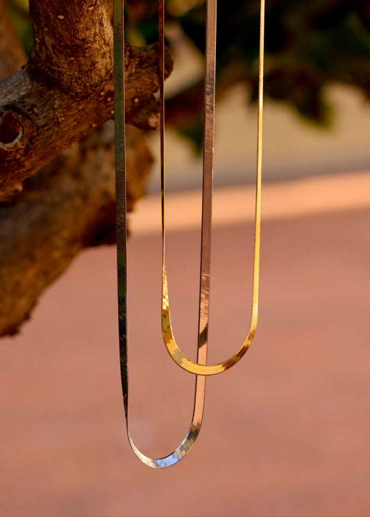 Collana Snake piatta