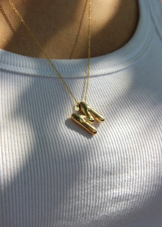 Collana lettera bubble