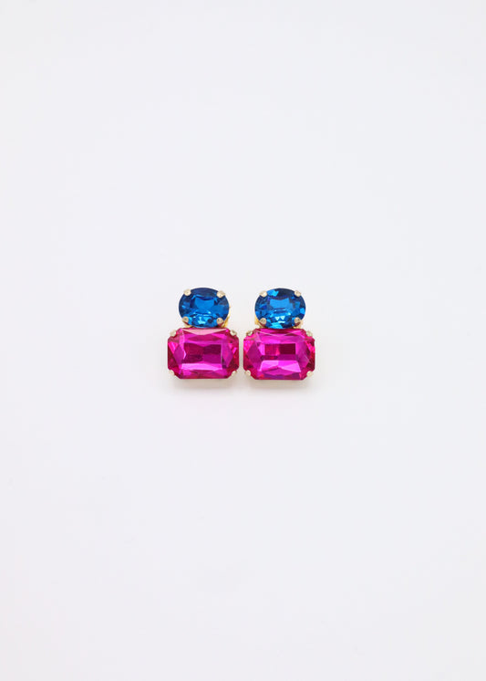 Orecchini Confetti Laura Sciunnach fatti a mano, piccoli e leggeri (3 g), design contemporaneo con dettagli colorati, chiusura a perno con farfallina, gioielli artigianali made in Italy personalizzabili. 