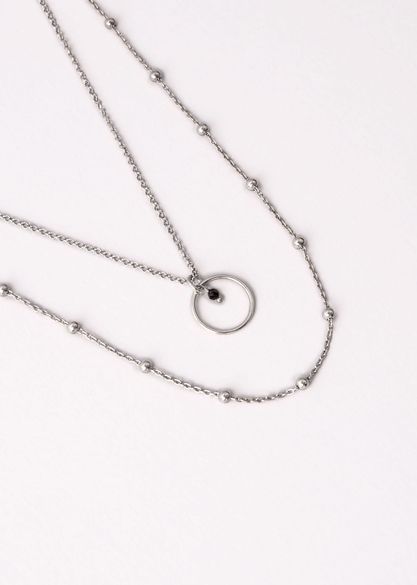 Collana Saturno Argento 925 e pietra dura