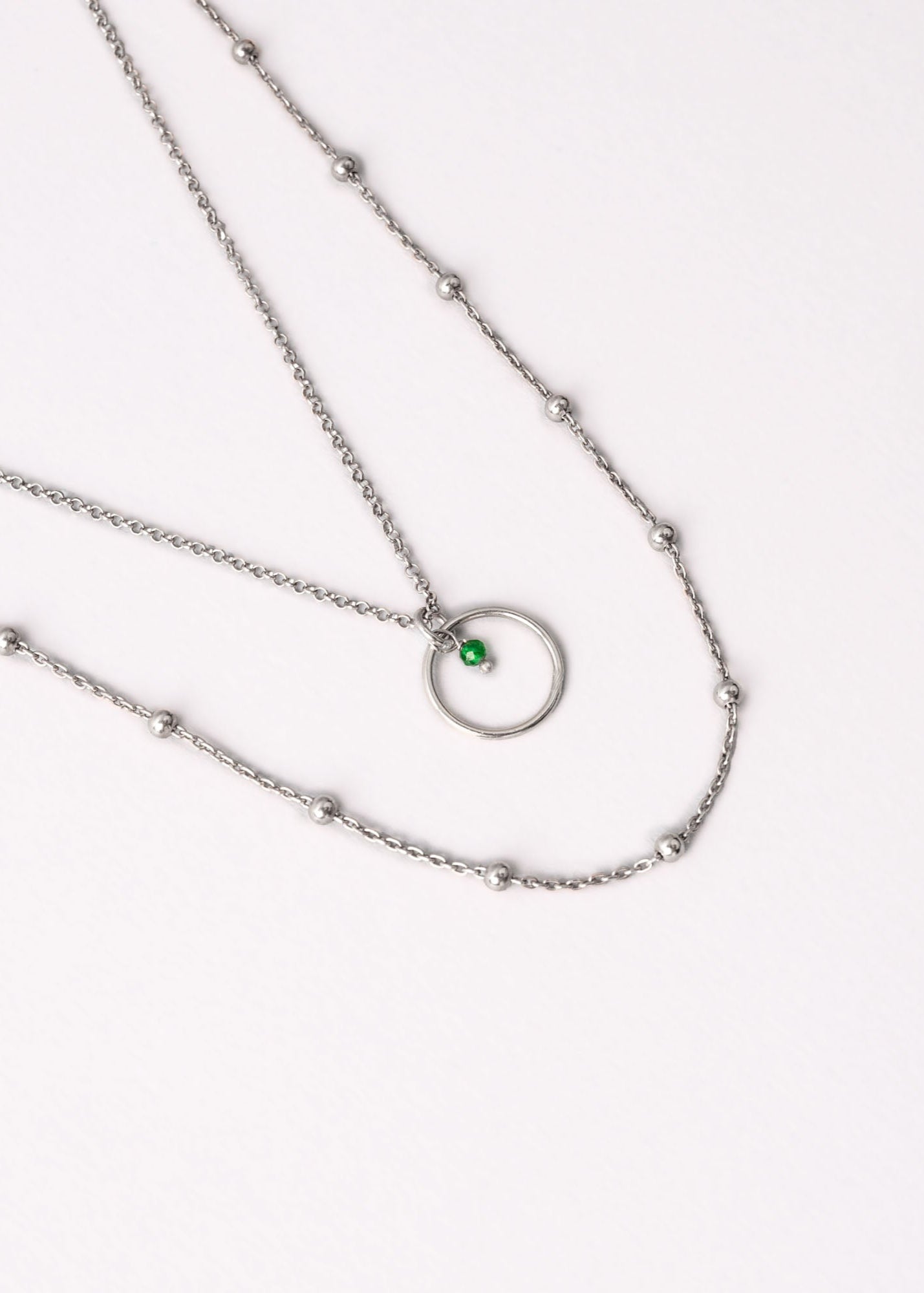Collana Saturno Argento 925 e pietra dura