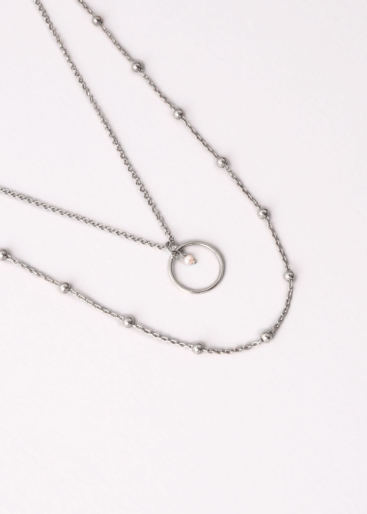 Collana Saturno Argento 925 e pietra dura