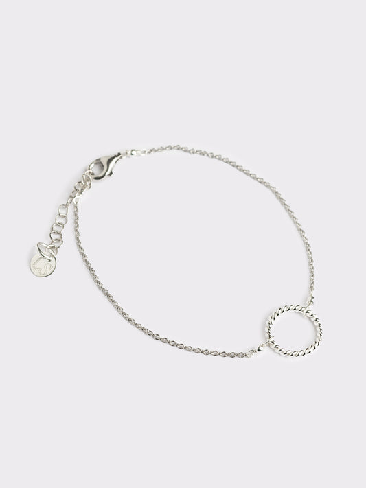 Bracciale in argento cerchio torchon