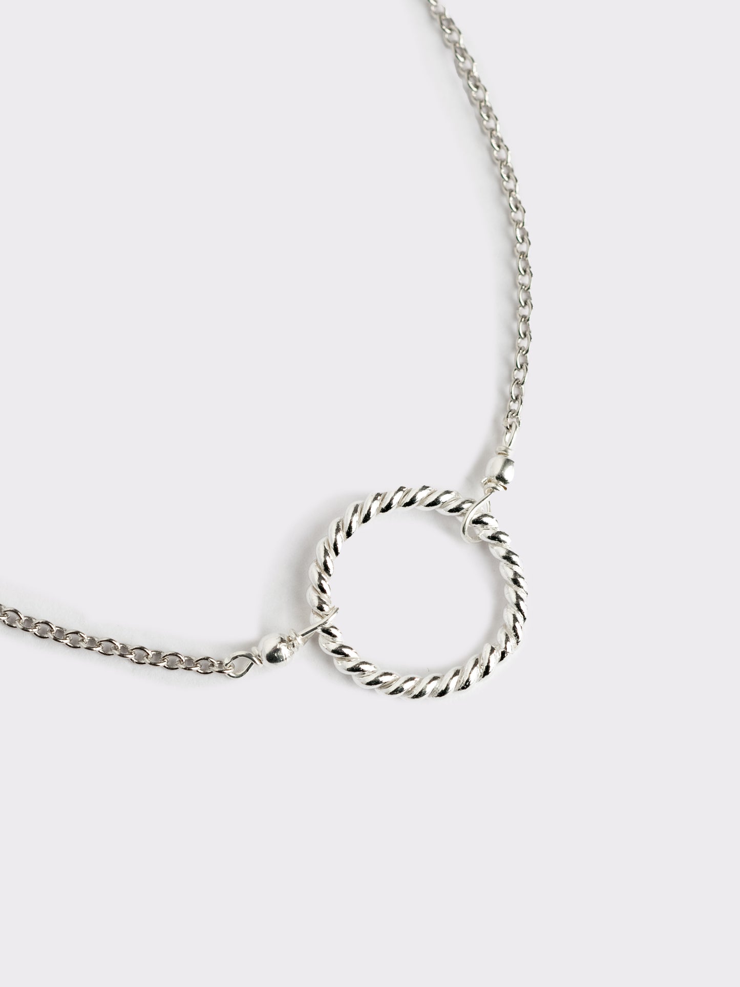 Bracciale in argento cerchio torchon