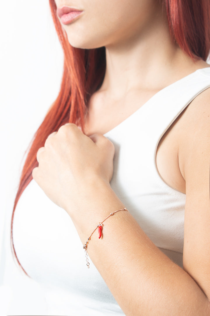 Red horn bracelet