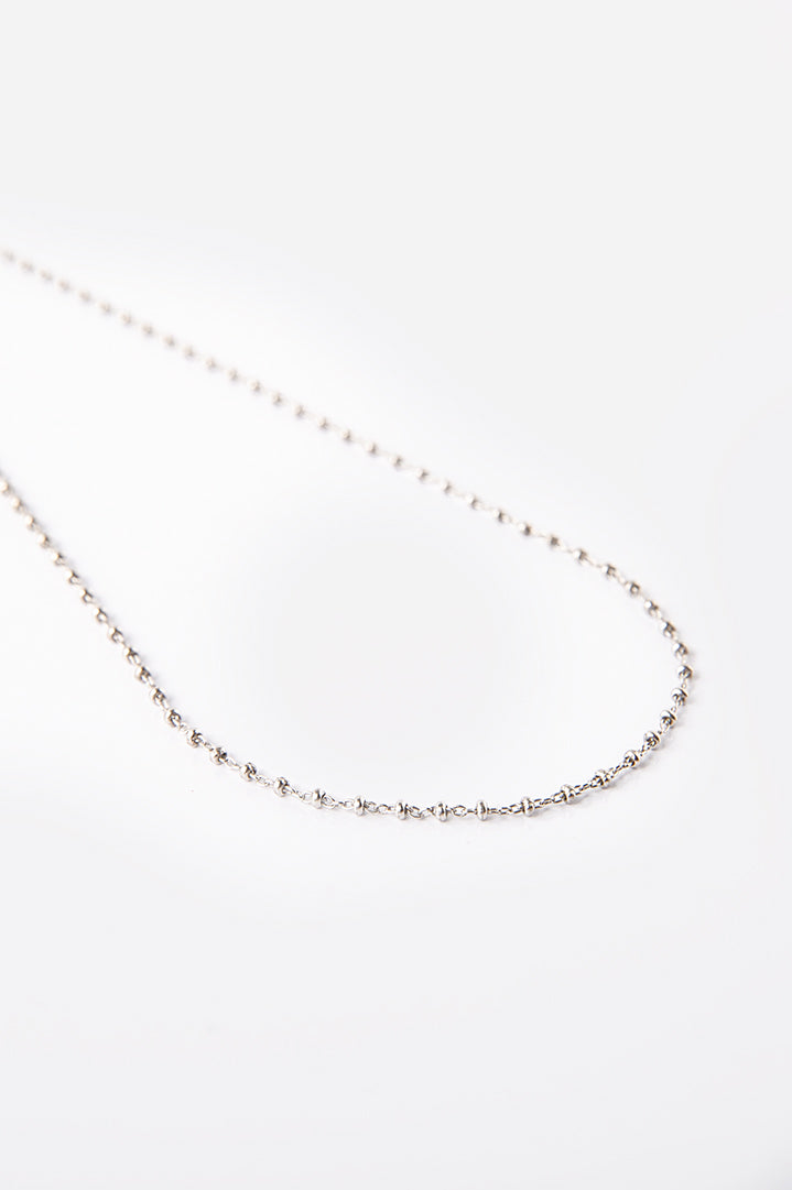 Collana argento girocollo puntinata