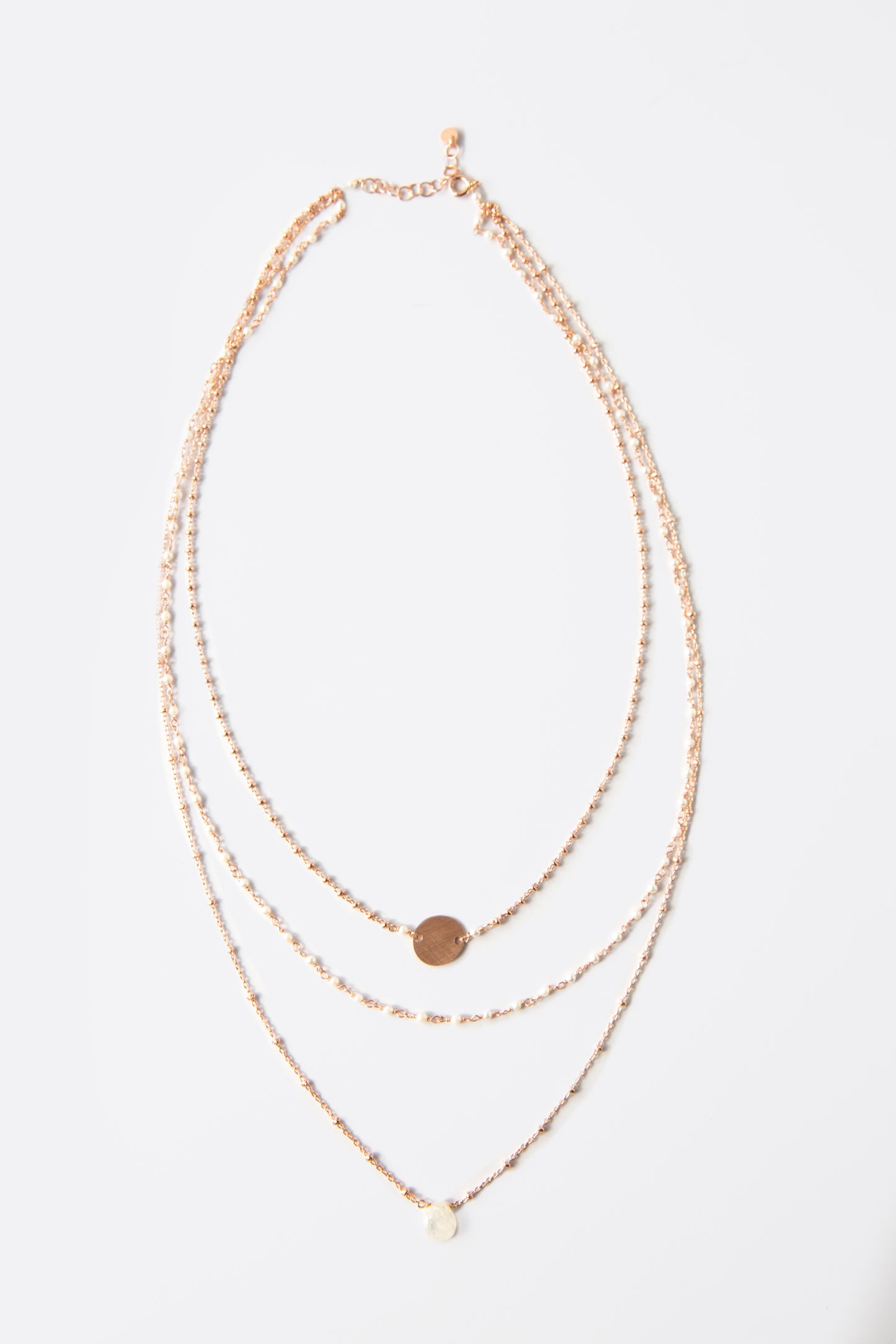 Collana a 3 fili rosario - perle