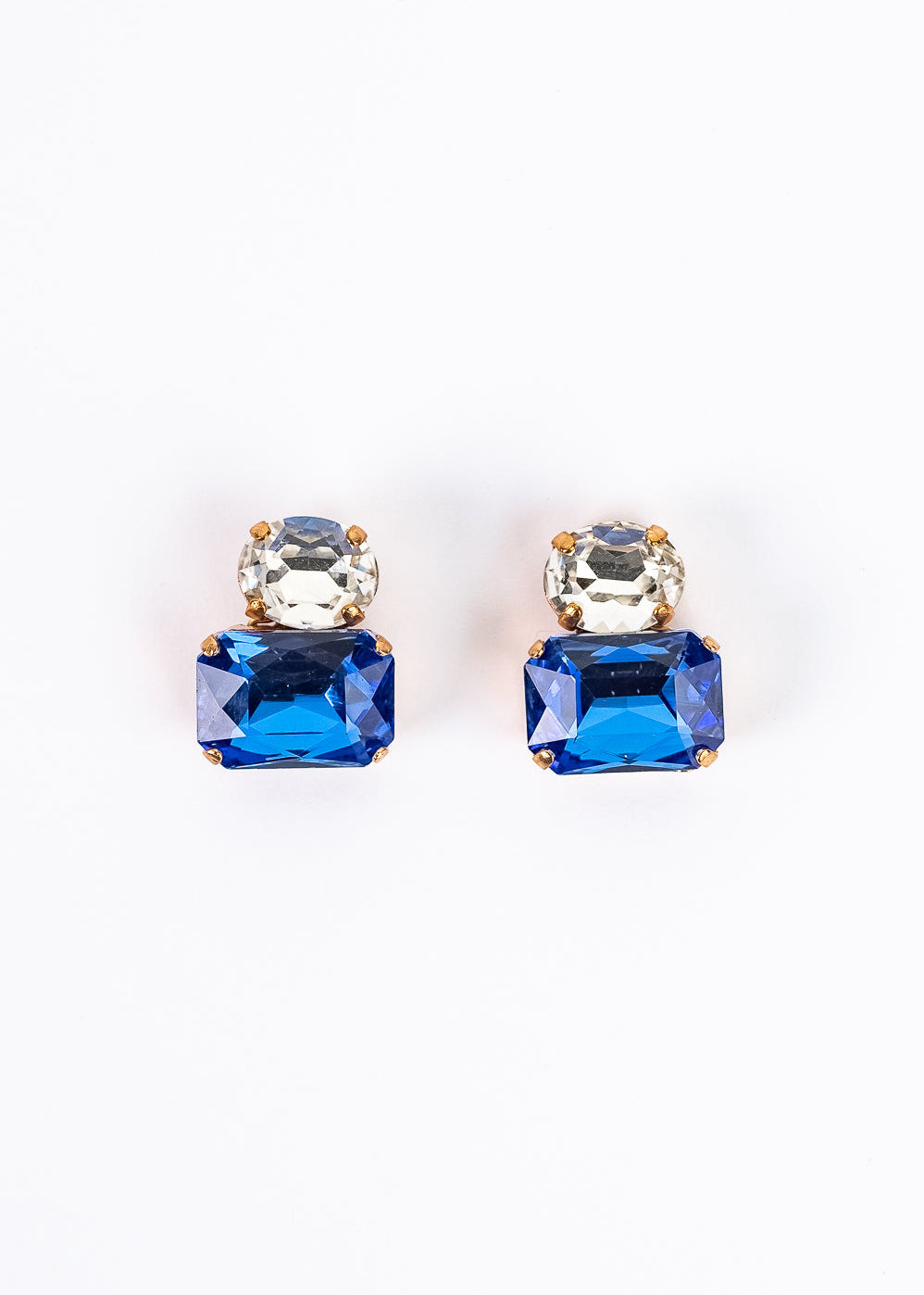 Orecchini Confetti - blu e cristallo