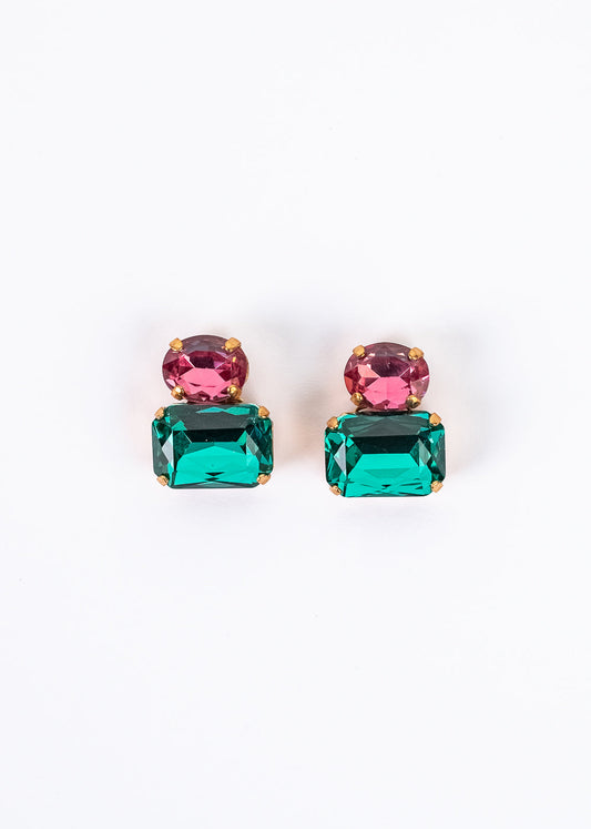 Orecchini Confetti - ottanio e fucsia